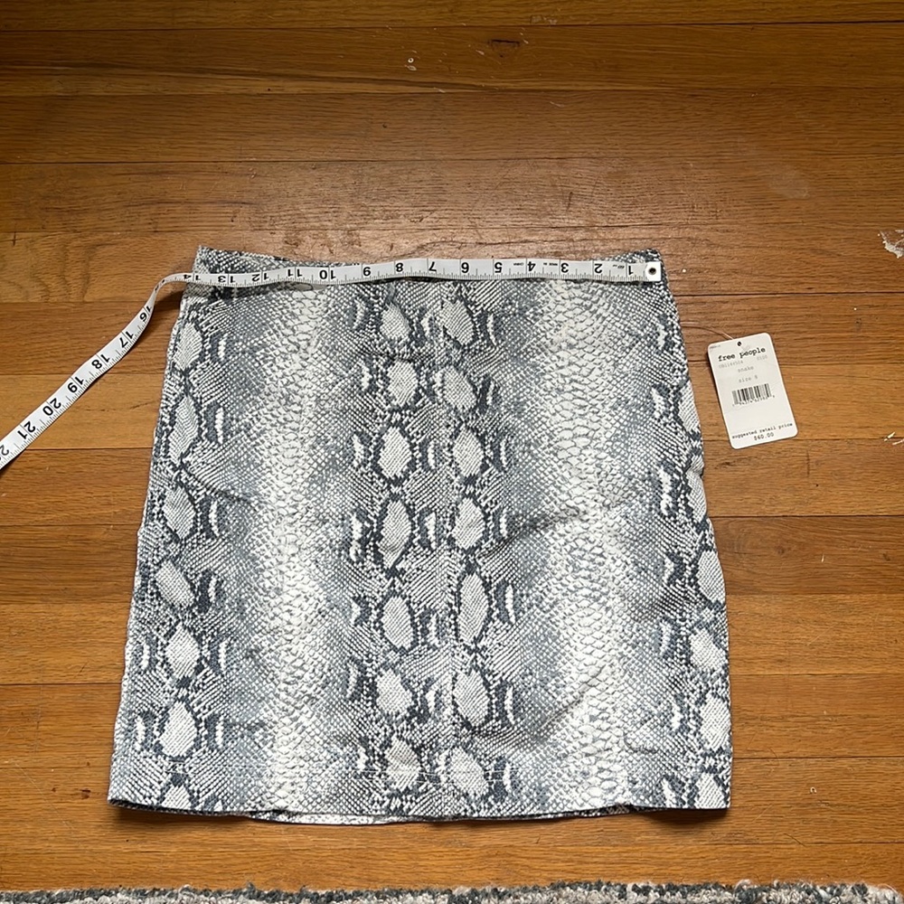 NWT Free People Snakeskin Miniskirt
